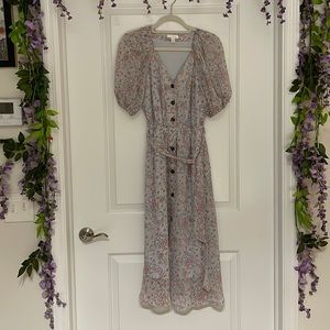 LC Lauren Conrad Blue Floral Maxi Dress